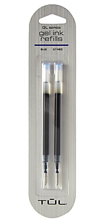 TUL Gel Pen Refills Medium Point 0.7 mm Blue Ink Pack Of 2 Refills