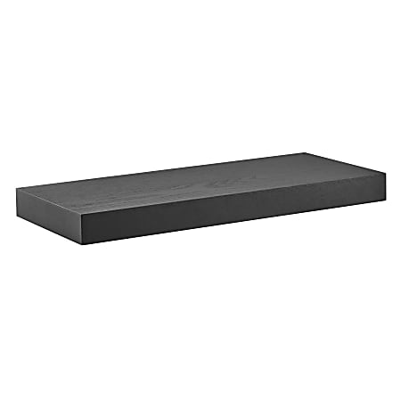 Eurostyle Barney Floating Shelf, 2”H x 24”W x 10”D, Black