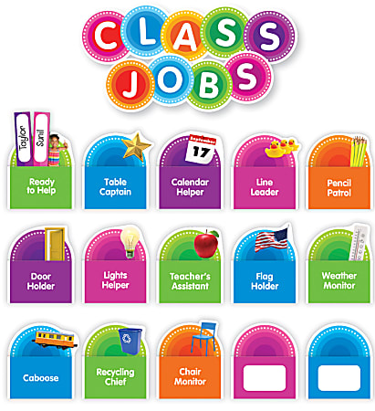 Color Your Classroom Class Jobs Bulletin Board Set, Assorted Colors
