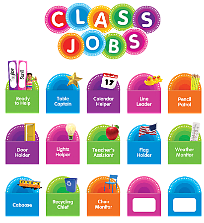 Color Your Classroom Class Jobs Bulletin Board Set, Assorted Colors