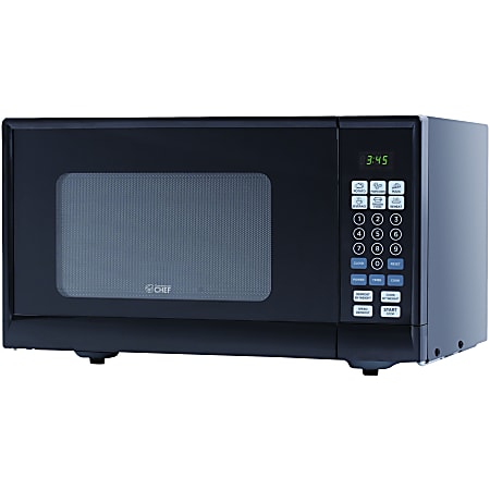 Commercial Chef CHM990B Microwave Oven - 0.9 ft³ Capacity - Microwave - 10 Power Levels - Countertop - Black