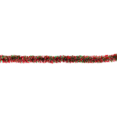 Amscan Christmas Giant Tinsel Garland, 2”H x 108”W, Red/Green