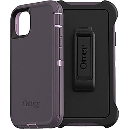 OtterBox Defender Carrying Case (Holster) Apple iPhone 11 Smartphone - Purple Nebula - Polycarbonate Shell, Synthetic Rubber Cover, Polycarbonate Holster - Belt Clip