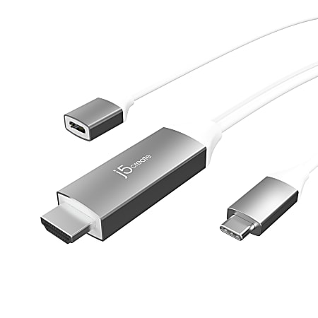 j5create Video Interface Converter, 6', Silver, JCC155G