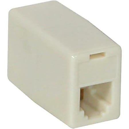 C2G RJ11 4-pin Modular Crossed Inline Coupler - 1 x 4-pin RJ-11 Female - 1 x 4-pin RJ-11 Female - Ivory