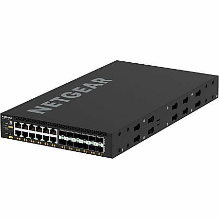 Netgear AV Line M4350-12X12F Ethernet Switch - 12 Ports - Manageable - 10 Gigabit Ethernet - 10GBase-X, 10GBase-T - 3 Layer Supported - Modular - 240 W Power Consumption - Optical Fiber - 1U High - Rack-mountable, Table Top - Lifetime Limited Warranty