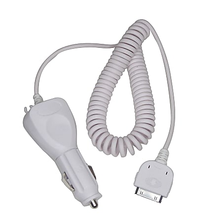 Lenmar® 12V DC Auto Charger Cable With 30-Pin Connector For Apple iPod®