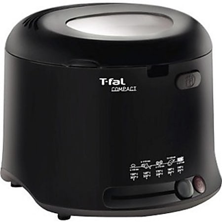 T-Fal Compact Deep Fryer - 1.69 quart Oil / 2.20 lb Food - Black