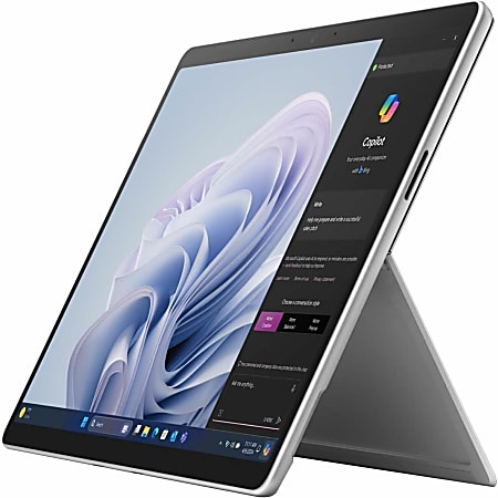 Microsoft Surface Pro 10 Tablet, 13", vPro Technology, 16 GB, 512 GB SSD, Windows 11 Pro, Platinum, ZDW00001