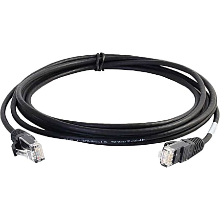 C2G 6in Cat6 Ethernet Cable - Slim - Snagless Unshielded (UTP) - Black - Slim Category 6 for Network Device - RJ-45 Male - RJ-45 Male - 6in - Black