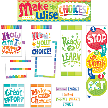 Creative Teaching Press® Painted Palette Behavior Clip Chart Mini Bulletin Board, Multicolor, Grade 1 - Grade 8
