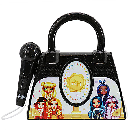 Sakar Rainbow High Sing-A-Long Karaoke Purse, Black/Multicolor