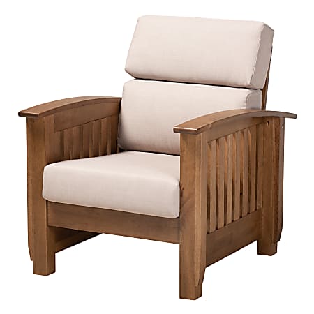 Baxton Studio Charlotte Lounge Chair, Taupe
