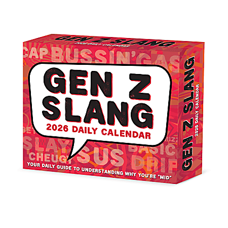 2026 Willow Creek Press Page-A-Day Daily Desk Calendar, 6-1/4" x 5-1/2", Gen Z Slang, January To December, 57612