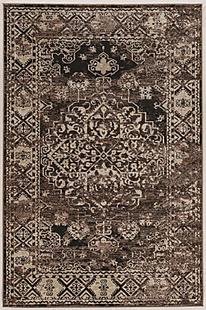 Linon Home Decor Products Paramount Area Rug, 90"H x 60"W, Nain, Beige/Brown