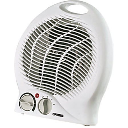 Optimus Portable 1,500-Watt Fan Heater With Thermostat, White