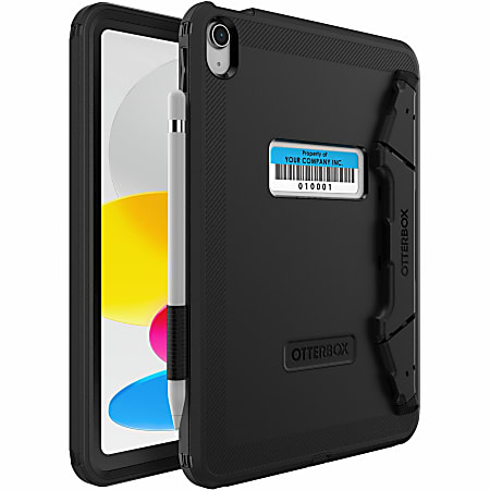 OtterBox Defender Rugged Carrying Case (Folio) Apple iPad (10th Generation) Tablet, Stylus, Pencil - Black - Drop Resistant, Scrape Resistant, Dust Resistant Port, Dirt Resistant Port - 10.2" Height x 7.7" Width x 0.7" Depth - 1 Unit