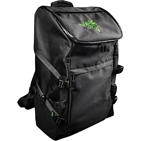 Razer Utility Carrying Case (Backpack) for 17" Notebook - Black - Water Resistant, Scratch Proof Exterior, Tear Proof Exterior, Scratch Proof Interior, Debris Resistant - 1680D Ballistic Nylon - Shoulder Strap, Chest Strap