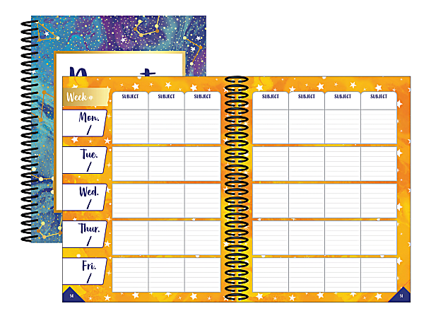 Carson Dellosa Education Galaxy Teacher Planner Plan Book, Grades Pre-K to 12