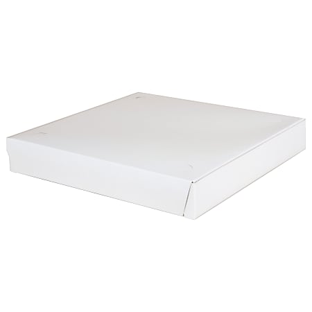 SCT® Lock-Corner Pizza Boxes, 1 7/8"H x 12"W x 12"D, White, Carton Of 100 Boxes