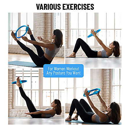 TRAKK Pilates Gym Set, 14”H x 2”W, Blue