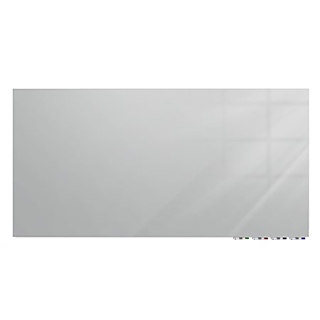 Ghent Aria Low Profile Magnetic Dry-Erase Whiteboard, Glass, 36” x 60”, Gray