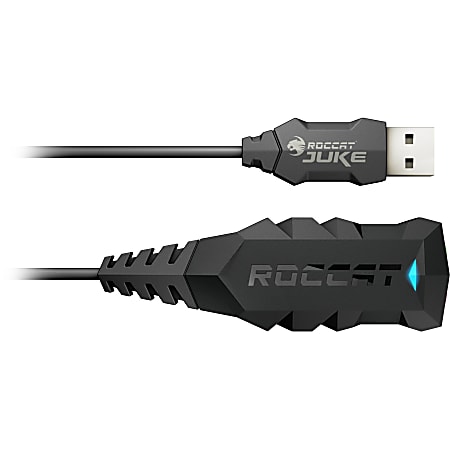 Roccat Juke - Virtual 7.1 + USB Stereo Soundcard & Headset Adapter - 7.1 Sound Channels - External - USB - 48 kHz Maximum Playback Sampling Rate - 1 x Number of Microphone Ports - 1 x Number of Headphone Ports