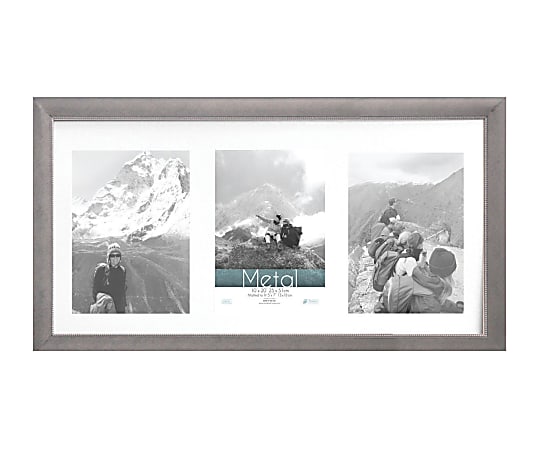 Timeless Frames® Metal Frame, 10" x 20" With Mat, Silver