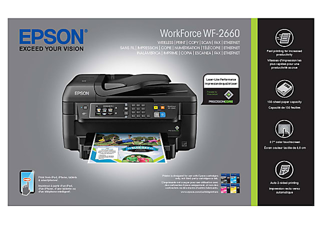 Epson WorkForce WF 2660 Wireless InkJet All In One Color