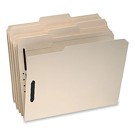 Oxford® Top-Tab File Folders With Fasteners, Legal Size, 2 Fasteners, Manila, Box Of 50
