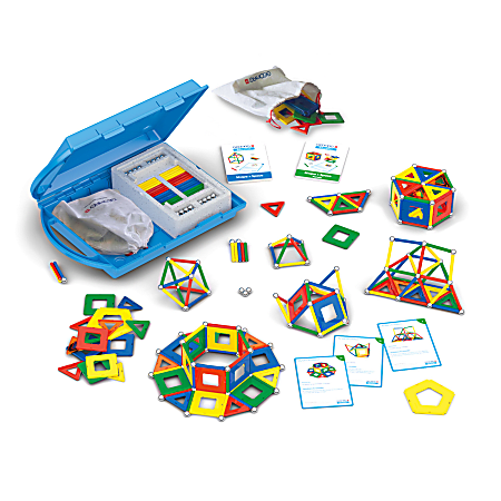 Geomag Geometry Lab, 100% Recycled, Assorted Colors, Grades K-5, Set Of 284 Pieces