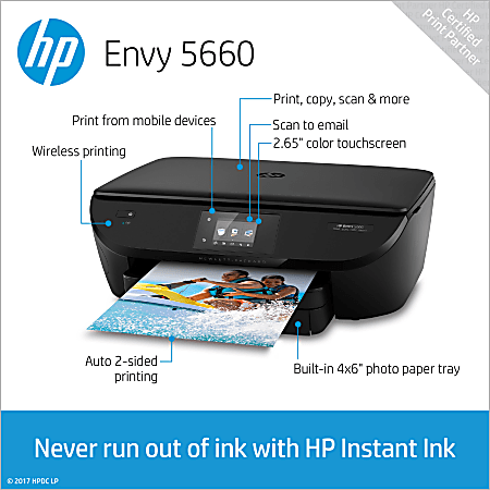 HP® ENVY 5660 E All In One Printer (F8B04A#B1H)