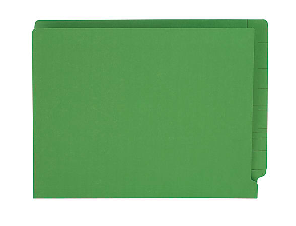 Pendaflex® Color Straight-Cut End-Tab Folders, 8 1/2" x 11", Letter Size, Green, Pack Of 100