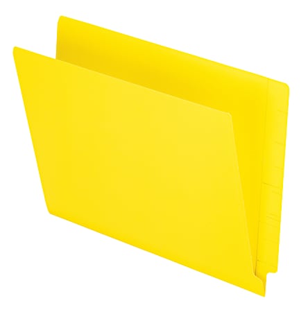 Pendaflex® Color Straight-Cut End-Tab Folders, 8 1/2" x 11", Letter Size, Yellow, Pack Of 100