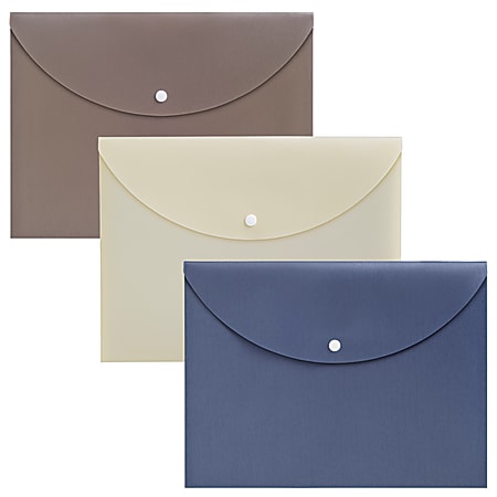 Office Depot® Brand Polypropylene Document Bag, Letter Size, Assorted Colors