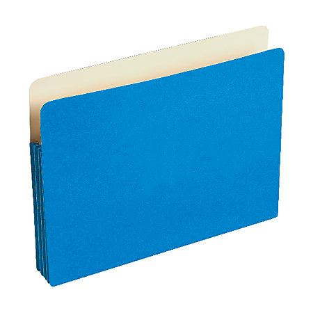 Wilson Jones® ColorLife® File Pockets, 9 1/2" x 11 3/4", 3 1/2" Expansion, 50% Recycled, Light Blue, Box Of 25