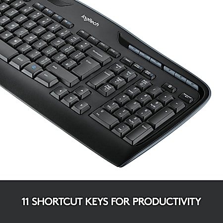 Vriendin Afm Dagelijks Logitech MK320 Wireless Straight Full Size Keyboard Ambidextrous Optical  Mouse Black - Office Depot