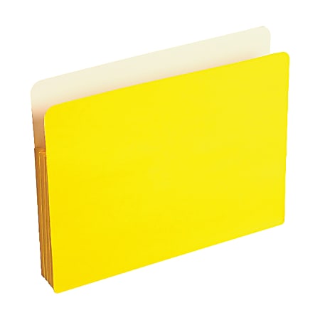 Wilson Jones® ColorLife® File Pockets, 9 1/2" x 11 3/4", 3 1/2" Expansion, 50% Recycled, Yellow, Box Of 25