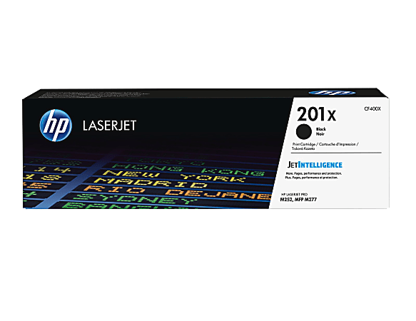 HP 201X Black High Yield Toner Cartridge, CF400X