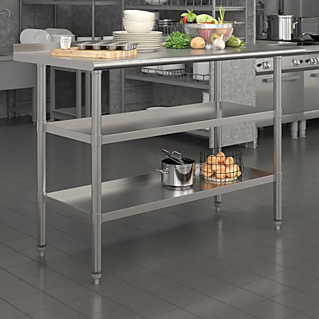 Flash Furniture Stainless Steel Work Table, 36”H x
