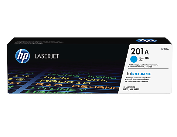 HP 201A Cyan Toner Cartridge, CF401A
