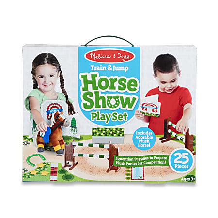 Melissa Doug Pretend Play Educational Toys Train Jump Horse Show Play Set Office Depot