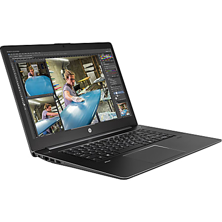 HP ZBook Studio G3 15.6" Mobile Workstation Ultrabook - Intel Core i7 (6th Gen) i7-6700HQ Quad-core (4 Core) 2.60 GHz - 16 GB DDR4 SDRAM - 512 GB SSD - Windows 7 Professional 64-bit (English) upgradable to Windows 10 Pro - 1920 x 1080 - In-plane Switching (IPS) Technology - Space Silver - Refurbished