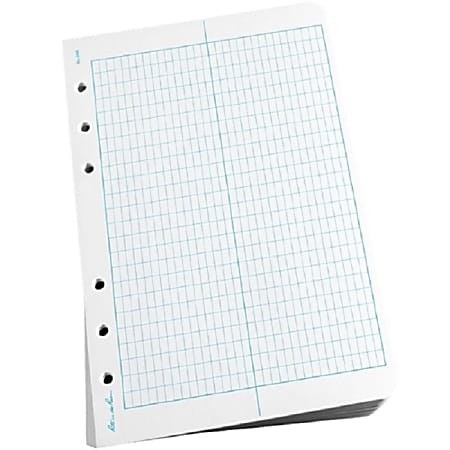 Rite in the Rain® All-Weather Loose-Leaf Copy Paper, 5 Reams, Transit Grid, 4 5/8" x 7", 500 Sheets Per Case, 0.54 Lb, 85 Brightness