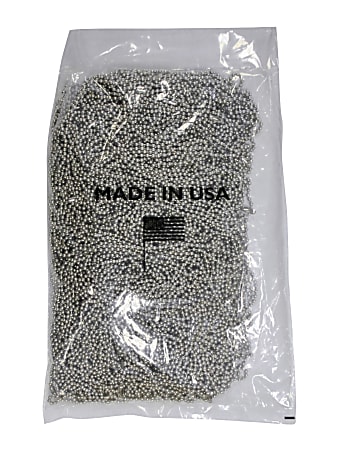 BMC Ball Chain Dog Tag Chains, 30", Silver, Pack Of 100