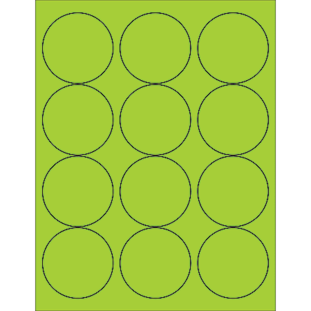 Office Depot® Brand Labels, LL194GN, Circle, 2 1/2
