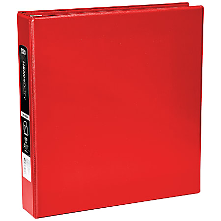 Office Depot® Heavy-Duty 3-Ring Binder, 1 1/2" D-Rings, Red