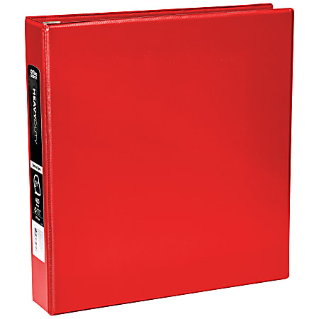 Office Depot® Heavy-Duty 3-Ring Binder, 1 1/2" D-Rings, 49% Recycled, Red