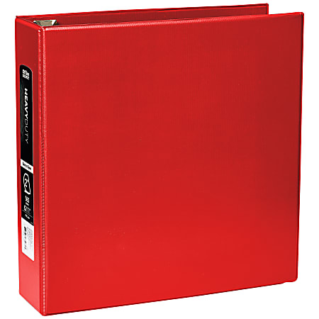 Office Depot® Brand Heavy-Duty 3-Ring Binder, 2" D-Rings, Red
