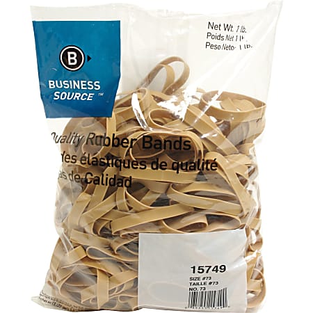 Business Source Quality Rubber Bands - Size: #73 - 3" Length x 0.4" Width - Sustainable - 240 / Pack - Rubber - Crepe